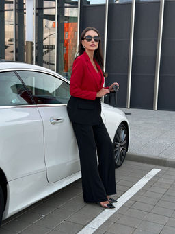 Жакет AURA 1115-176 красный + чёрный  фото 5