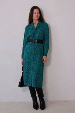 Платье-рубашка с английским воротником принт - Martichelli фото 199