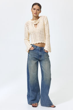 Top efecto crochet con aplicaci?n - H&m фото 5