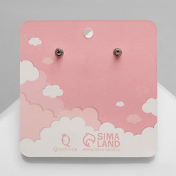 Серьги ассорти Заяц с облачком, цветные в серебре - Queen fair фото 4