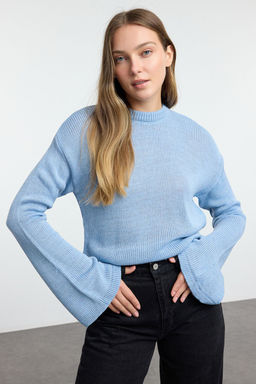 Kahverengi Genis Kal?p Yumusak Dokulu Triko Kazak TWOAW25KZ00295 - Trendyolmilla фото 18