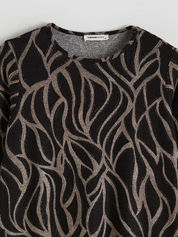 Bisiklet Yaka Desenli Bluz