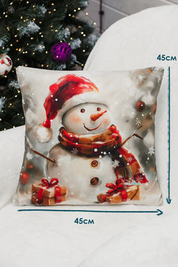 Наволочка декоративная новогодняя 2 шт 3D эффект велюр