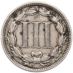 Монета 3 цента 1881 года США