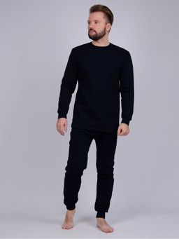 Нательное белье НБМ-2 синий, футер начес - Малина фото 3