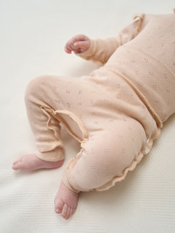 Ползунки Нюд из ажурного хлопка 0+ - Bungly фото 2