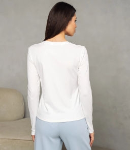 Лонгслив #КТ9072, белый - Dommod фото 3