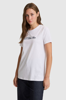 Kad_n Beyaz Bisiklet Yaka Ti__rt - U.s. polo assn фото 3