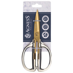 КУХОННЫЕ НОЖНИЦЫ ЦВЕТ СЕРЫЙ, ТИТАНОВОЕ ПОКРЫТИЕ ЛЕЗВИЯ, 19,5 СМ - Agness фото 2