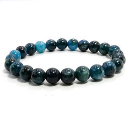 Браслет из камня Синий агат-карьерный рост, налаживание связей, удачные сделки8мм