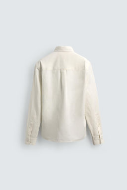 CAMISA REGULAR FIT C??AMO - ALGOD?N / Blanco - Zara фото 7