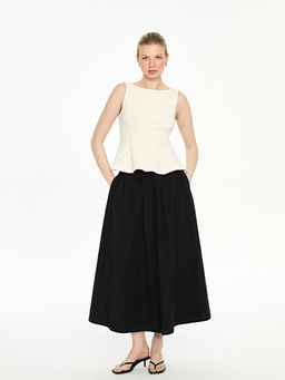 Kay?k Yaka Peplum Bluz