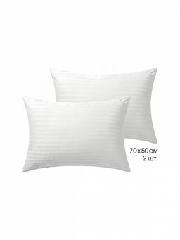 Наволочки сатин-страйп 50x70 (2шт) белый сатин - Denastia фото 2