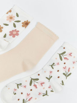 ?i?ekli Kad?n Soket ?orap 5li