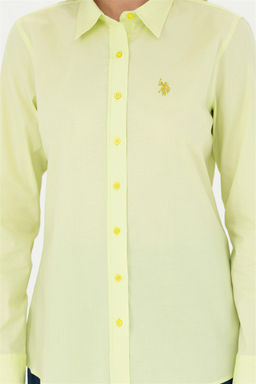 Женская неоново-желтая базовая рубашка с длинным рукавом Неожиданная скидка в корзине - U.s. polo assn фото 6