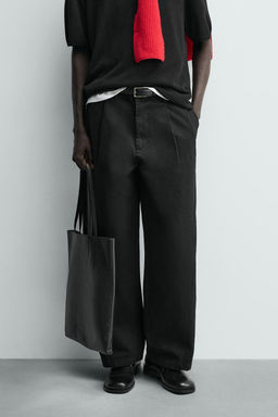RELAXED BALLOON FIT PLEATED TROUSERS - Zara фото 22