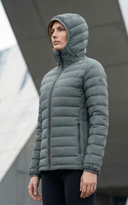 Куртка женская стёганая с капюшоном с графеновой подкладкой черного цвета 9624_1Ch - Valianly фото 35