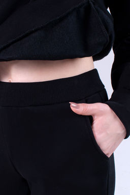 Арт. 2907 Костюм женский с начесом 44-52 (5 шт) Цвет:верх-черный,низ-черный - Калинка фото 17