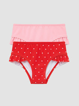Puantiyeli K?z ?ocuk Bikini Alt? 2li