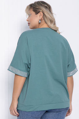 Блуза Симона НЬЮ (олива) Б12590-20 - Lt collection фото 8