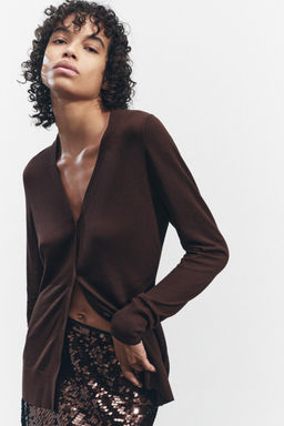 BUTTONED KNIT CARDIGAN - Zara фото 5