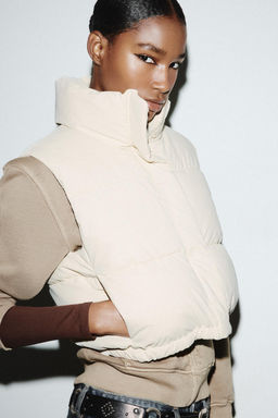RUBBERISED QUILTED GILET - Zara фото 6