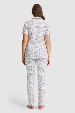 Kad_n Ekru Pijama Tak_m_