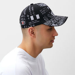 Кепка мужская MINAKU «Иероглиф», размер 58, чёрная