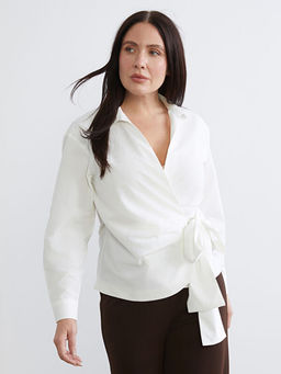 B?y?k Beden Ba?lama Detayl? Kad?n G?mlek