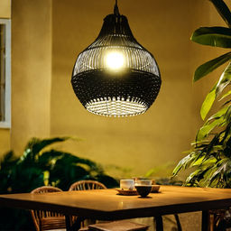 Светильник потолочный из ротанга «Стивен», 1×120 Вт, Е27, 30×30×35 см