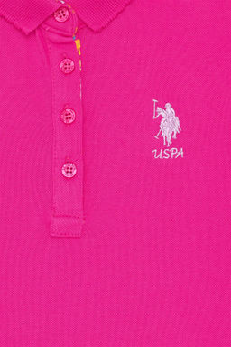 Базовая футболка цвета фуксии для девочки - U.s. polo assn фото 6