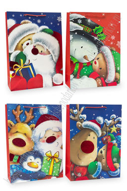Пакет Новогодний 30*41,5*12 см (12 шт) SF-7826, микс №30