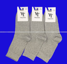 Цена за 10 пар. Викатекс VIKATEX носки мужские с лайкрой арт. 1ВС1 СВЕТЛО-серые