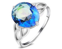 Кольцо, мистик кварц синий, Бригитта