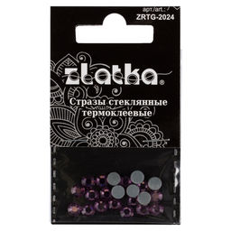 Страз клеевой Zlatka ZRTG-2024 SS20 цветные 4.7 мм стекло 5 x 24 шт в пакете с картонным еврослотом №26 сиреневый (Amethyst)