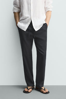 PANTAL?N RELAXED FIT ALGOD?N - LINO / Marr?n - Zara фото 2