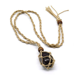 Плетёная сетка для кулонов цвет мокко, 70см