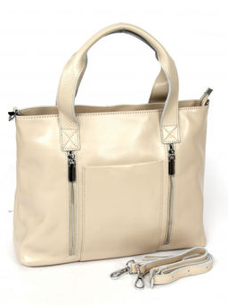 Сумка женская натуральная кожа RM-SH-8321, 1отд+карм/перег, плечевой ремень, бежевый SALE 261769