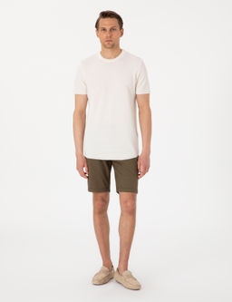 Haki Slim Fit Beli Lastikli Ba_c_kl_ Dokuma _ort