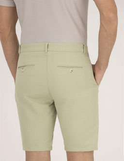 A__k Ye_il Slim Fit Keten Kar___ml_ Bermuda _ort - Pierre cardin фото 7