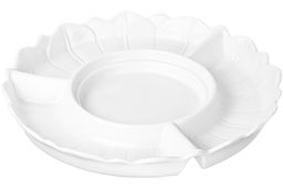 Менажница 28*28*3,5 см Цветок цельная 4 секции + деревянная вставка - Elan gallery фото 15