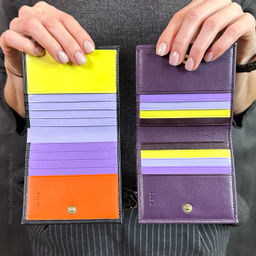 Итальянский кожаный кошелек DuDu серии Flavio | темно-фиолетовый - Dudubags фото 9