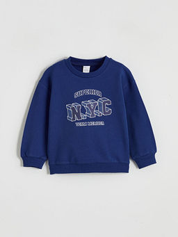 Bisiklet Yaka Erkek Bebek Sweatshirt