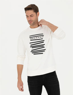 Ekru Regular Fit Sweatshirt