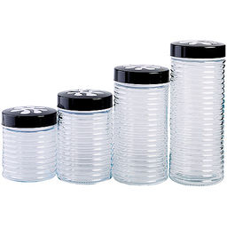 31027 Набор банок для сыпучик продуктов 4пр стекло/полипроп MB (х4) - Mayer&boch фото 2