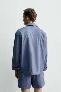 SET PIJAMA PANTAL?N CORTO AARON LEVINE X ZARA / Celeste