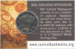 Монета 2 евро 2022 года Мальта  Доисторические места Мальты  Хал-Сафлиени (в блистере)