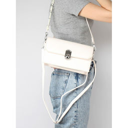 Сумка женская искусственная кожа Ch&K-2806, 1отд, плечевой ремень, белый SALE 259978 - Adelia фото 5