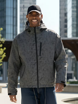 Куртка спортивная мужская весна осень серого цвета 25470Sr