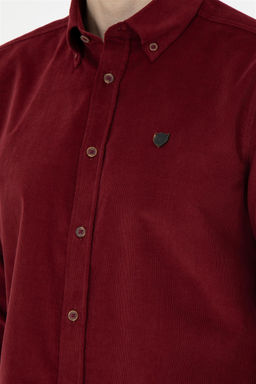 U. S. Polo Assn / Мужская бордовая рубашка с длинным рукавом - U.s. polo assn фото 7